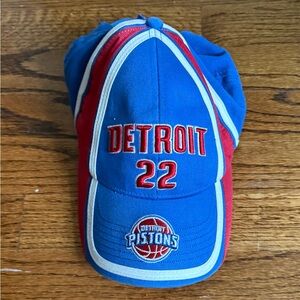 Detroit Pistons Blue and Red Cap